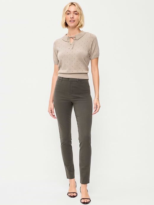 High-Waisted Pixie Skinny Ankle Pants - Forest Tapestry