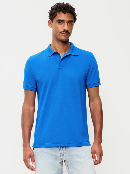 Classic Fit Pique Polo - Blue Moon
