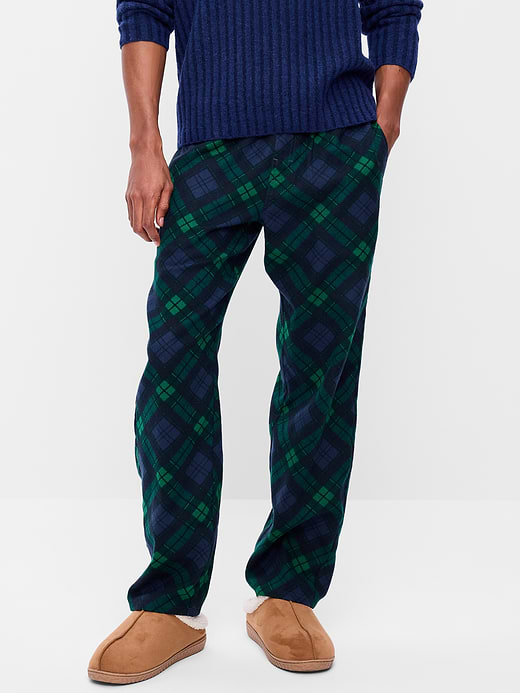 Flannel Pajama Pants for Men - Navy Plaid (Match the Fam!)