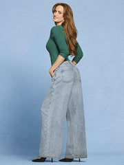 Low-Rise Baggy Wide-Leg Jeans - Lite