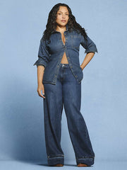 Low-Rise Baggy Wide-Leg Jeans - Connie