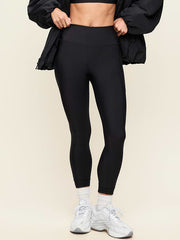 High-Waisted PowerSoft 7/8 Pocket Leggings - Light Black Heather