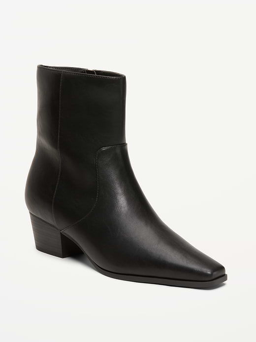Low-Heel Booties for Women - Black Jack