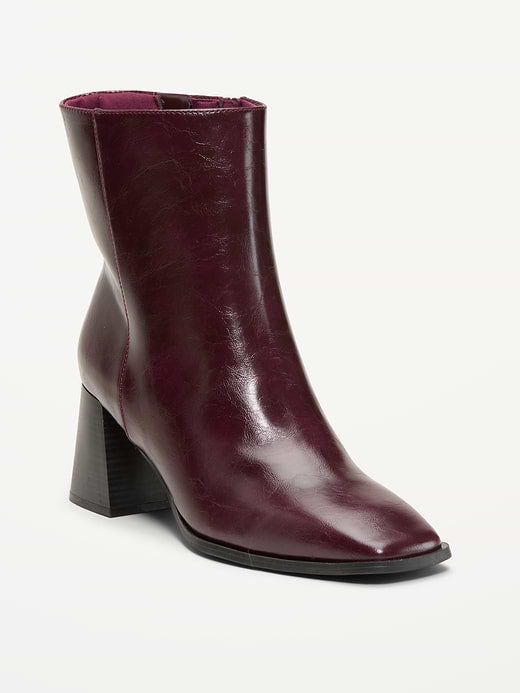 Square-Toe Block-Heel Boots for Women - Reddy Or Not