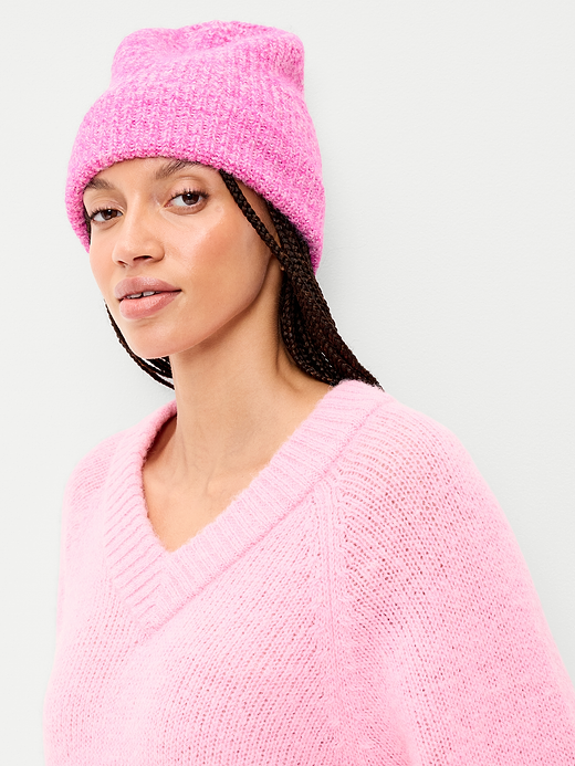 Ribbed Beanie for Women - Royal Burgundy