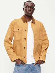 Loose Canvas Workwear Jacket - Honeyed Acorn