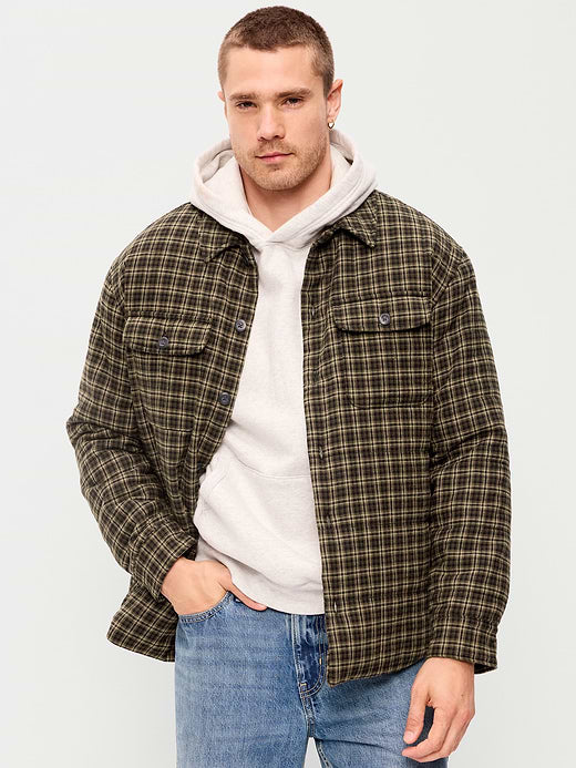Plaid Flannel Shacket - Brown Plaid