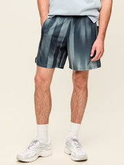 StretchTech Workout Shorts -- 7-inch inseam - Black Stripes