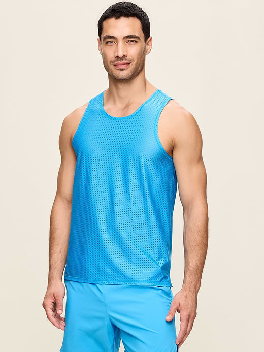 Relaxed Performance Tank - Distorted Blue