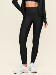 High-Waisted PowerSoft Full-Length Pocket Leggings - Black Jack