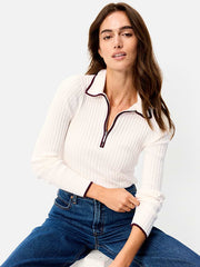 Long-Sleeve Half-Zip Top - Creme De La Creme
