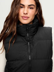 Water-Resistant Puffer Vest - Black Jack