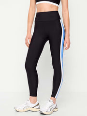High-Waisted PowerSoft Boundless 7/8 Pocket Leggings – No Front Seam - Black Jack