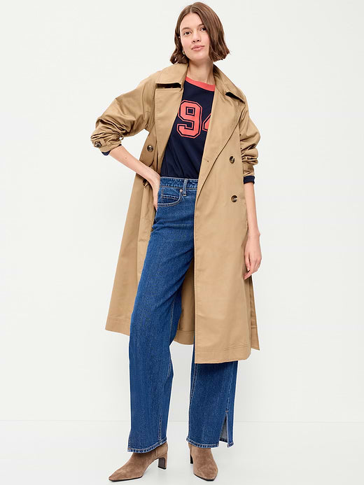 Full-Length Trench Coat - Teakwood