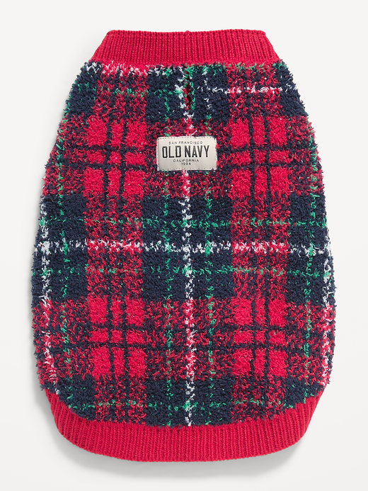 Cozy Sweater for Pets - Red Plaid (Match the Fam!)