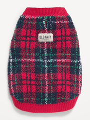 Cozy Sweater for Pets - Red Plaid (Match the Fam!)