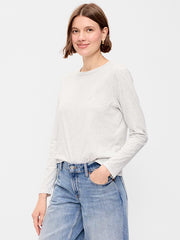 EveryWear Long-Sleeve Crew-Neck T-Shirt - Light Heather Gray