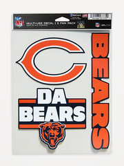 WinCraft® Chicago Bears 3-Pack Multi-Use Decals - Chicago Bears