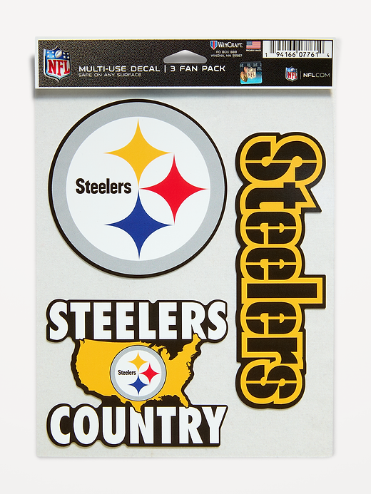 WinCraft® Pittsburgh Steelers 3-Pack Multi-Use Decals - Pittsburgh Steelers