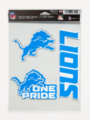 WinCraft® Detroit Lions 3-Pack Multi-Use Decals - Detroit Lions