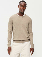 Washed Crew-Neck Sweater - New Tan Heather
