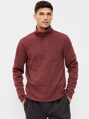Sweater Fleece Quarter-Zip - Russet Brown
