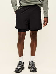 2-In-1 Performance Run Shorts -- 5-inch inseam - Black Jack