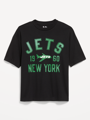 New York Jets Oversized Graphic T-Shirt for Men - New York Jets