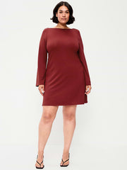 Low-Back Flare Mini Dress - Emberglow