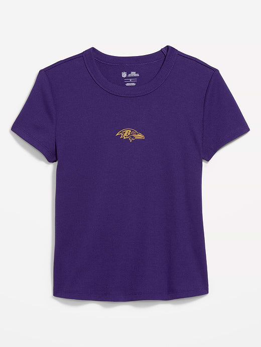 Baltimore Ravens Snug Crop T-Shirt for Women - Baltimore Ravens