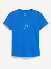 Detroit Lions Snug Crop T-Shirt for Women - Detroit Lions