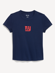 New York Giants Snug Crop T-Shirt for Women - New York Giants