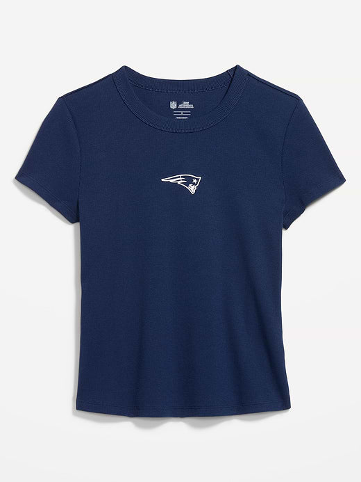 New England Patriots Snug Crop T-Shirt for Women - New England Patriots