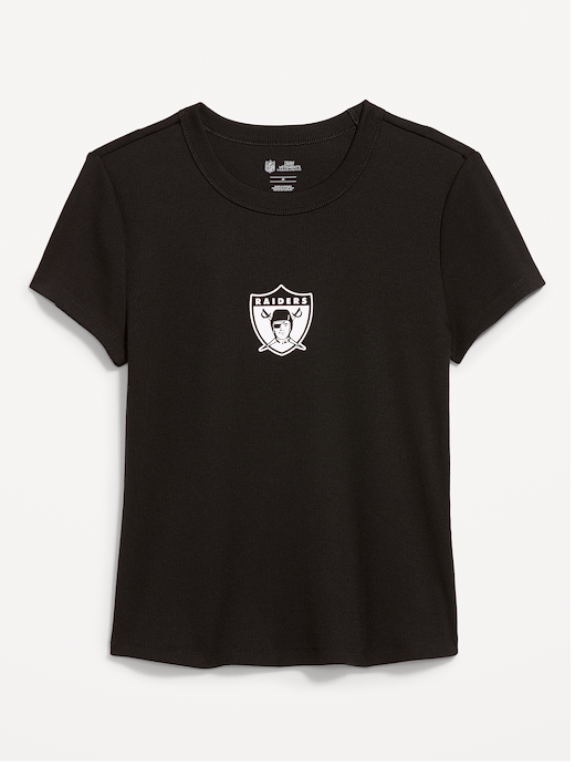 Las Vegas Raiders Snug Crop T-Shirt for Women - Las Vegas Raiders
