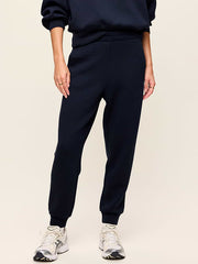 High-Waisted Bounce Fleece Jogger Sweatpants - In the Navy