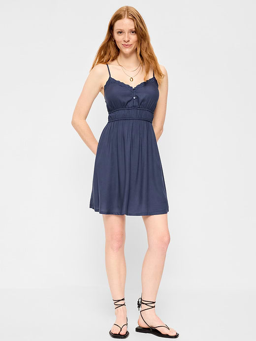 Sleeveless Trousseau Mini Dress - Volcanic Glass
