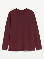Oversized EveryWear Long-Sleeve Tunic T-Shirt - Reddy Or Not