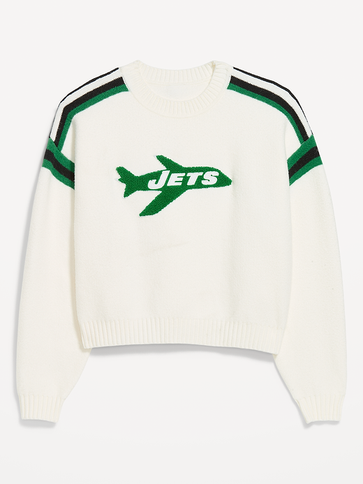 New York Jets Cropped Sweater for Women - New York Jets