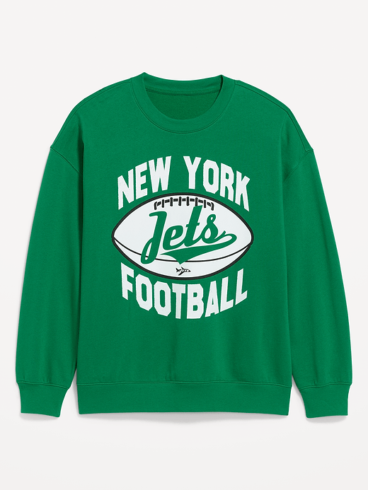 New York Jets Oversized Fleece Sweatshirt for Women - New York Jets
