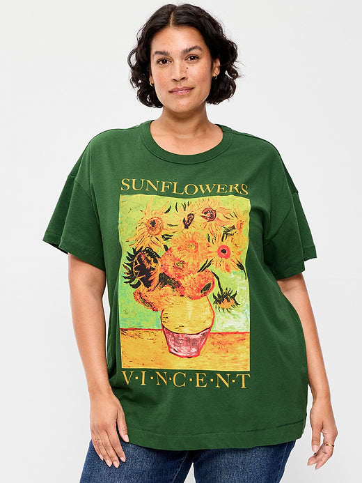 Vincent Van Gogh Oversized Tunic T-Shirt - Pine Grove