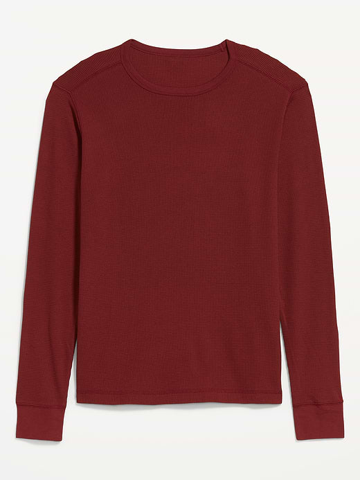 Crew-Neck Waffle T-Shirt - Emberglow