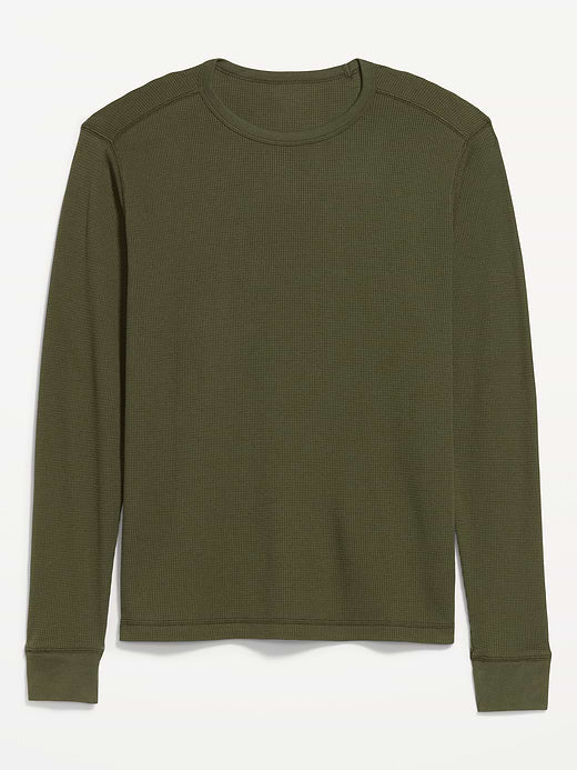 Crew-Neck Waffle T-Shirt - Heritage Green