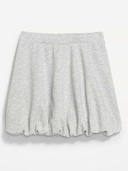 Dynamic Fleece Bubble-Hem Skirt - Light Heather Gray