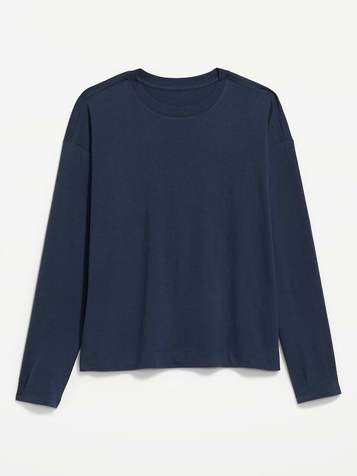 Vintage Long-Sleeve Crew-Neck T-Shirt - Gothic Blue