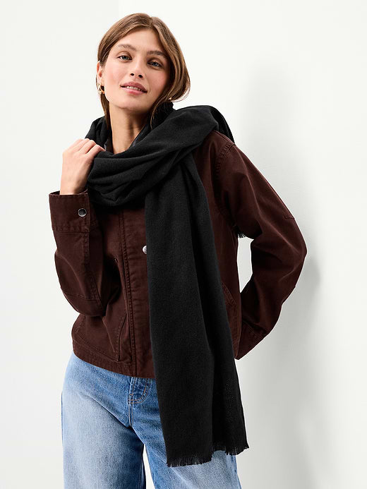 Flannel Printed Scarf - Black Jack