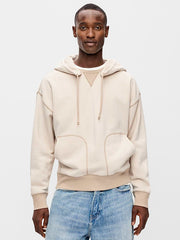 Oversized Pullover Hoodie - Wish Bone