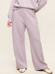 High-Waisted Bounce Fleece Wide-Leg Sweatpants - Mockingbird