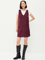 Sleeveless Pinafore Mini Dress - Red Lacquer