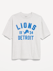 Detroit Lions Oversized Graphic T-Shirt for Men - Detroit Lions