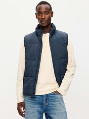 Frost-Free Water-Resistant Puffer Vest - Dusky Navy